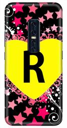 Amazon Brand - Solimo Designer Heart Pattern Alphabet-R 3D Printed Hard Back Case Mobile Cover for Vivo V17 Pro