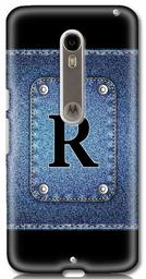 Amazon Brand - Solimo Designer Button Jeans Alphabet-R 3D Printed Hard Back Case Mobile Cover for Motorola Moto X Style