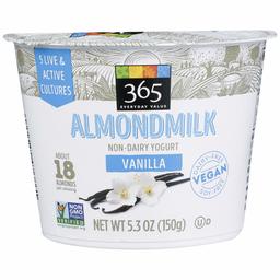 365 Everyday Value, Almondmilk Non-Dairy Yogurt, Vanilla, 5.3 oz