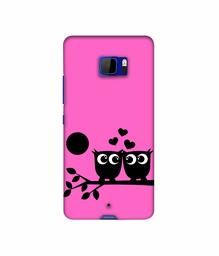 Amazon Brand - Solimo Designer Love Birds Vector 3D Printed Hard Back Case Mobile Cover for HTC U Ultra