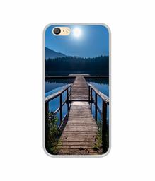 Amazon Brand - Solimo Designer Wooden Beach UV Printed Soft Back Case Mobile Cover for Oppo A57