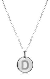 Sterling Silver Round Disc Initial