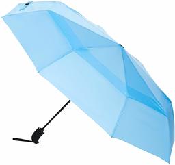 AmazonBasics - Regenschirm mit Windfang, Hellblau