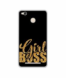 Amazon Brand - Solimo Designer Sparkle Girl Boss UV Printed Soft Back Case Mobile Cover for Mi Redmi 3S Prime