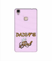 Amazon Brand - Solimo Designer Daddy's Girl in Glitter Pattern 3D Printed Hard Back Case Mobile Cover for Vivo V3 Max