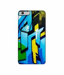 Amazon Brand - Solimo Designer Blue and Yellow Texture 3D Printed Hard Back Case Mobile Cover for Micromax Canvas Knight 2 E471