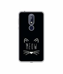 Amazon Brand - Solimo Designer Meow UV Printed Soft Back Case Mobile Cover for Nokia 7.1