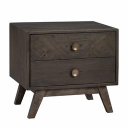 Amazon Brand - Stone & Beam Modern Farmhouse Solid Wood Nightstand with 2 Drawers, 25.5