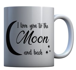 I Love You To The Moon And Back Mug Kids Mummy Daddy His Hers Valentines Mum Dad Gift Mug Cup