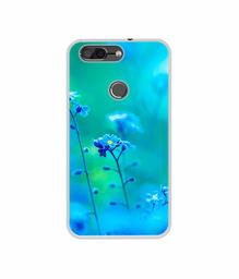 Amazon Brand - Solimo Designer Blue Flower UV Printed Soft Back Case Mobile Cover for InFocus Vision 3 Pro