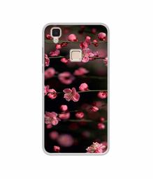 Amazon Brand - Solimo Designer Pink Flowers UV Printed Soft Back Case Mobile Cover for Vivo V3