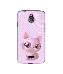 Amazon Brand - Solimo Designer Cute Pink Cat 3D Printed Hard Back Case Mobile Cover for InFocus M2