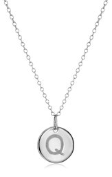 Sterling Silver Round Disc Initial