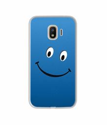 Amazon Brand - Solimo Designer Happy UV Printed Soft Back Case Mobile Cover for Samsung Galaxy J4