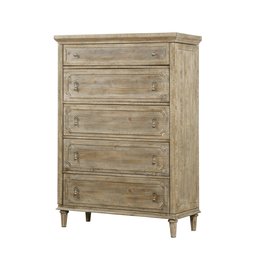 Artum Hill BE5-871 Kensington Dresser, 5-Drawer, Limestone Gray