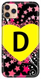 Amazon Brand - Solimo Designer Heart Pattern Alphabet-D 3D Printed Hard Back Case Mobile Cover for Apple iPhone 11 Pro