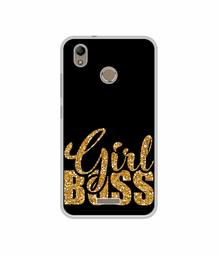 Amazon Brand - Solimo Designer Sparkle Girl Boss UV Printed Soft Back Case Mobile Cover for Infocus Turbo 5