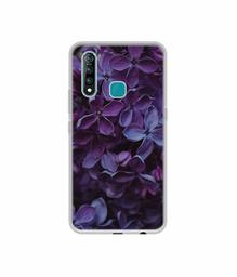 Amazon Brand - Solimo Designer Purple Flowers UV Printed Soft Back Case Mobile Cover for Vivo Z1 Pro