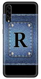 Amazon Brand - Solimo Designer Button Jeans Alphabet-R 3D Printed Hard Back Case Mobile Cover for Samsung Galaxy A50s