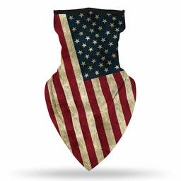 ENCOM Unisex Face Ear Loops Bandana,Neck Gaiter Face Scarf Light Breathable for Sun Wind Clothing Balaclava 1 Pack American Flag