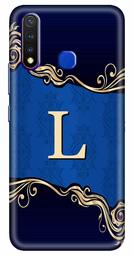 Amazon Brand - Solimo Designer Blue Pattern Alphabet-L 3D Printed Hard Back Case Mobile Cover for Vivo Y19 / Vivo U20