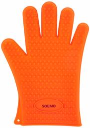 Amazon Brand - Solimo Silicone Baking Glove Set, 2-Pieces, Orange