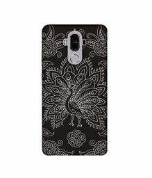 Amazon Brand - Solimo Designer White Peacock Rangoli 3D Printed Hard Back Case Mobile Cover for Huawei Mate 9