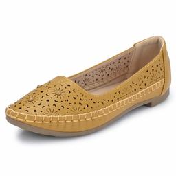 Flavia Women's Mustard Ballet Flats- 4 UK (36 EU) (5 US) (FL-915/MUS)