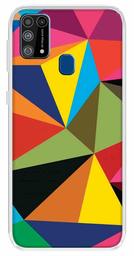 Amazon Brand - Solimo Designer Multicolor Triangle Visual Art Printed Soft Back Case Mobile Cover for Samsung Galaxy M31