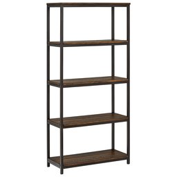 Amazon Brand – Stone & Beam Larson Industrial Wood and Metal 4-Shelf Bookcase, 73