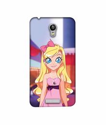 Amazon Brand - Solimo Designer Small Princess Vector 3D Printed Hard Back Case Mobile Cover for Micromax Canvas Spark Q380