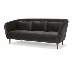 Amazon Brand - Movian Ackan 3-Seater Upholstered Sofa, 209 x 87 x 80 cm, Stain-Resistant Polyester, Dark Brown