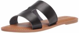 Amazon Essentials Women's H Band Flat Sandal, Black, 10 B US