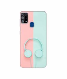 Amazon Brand - Solimo Designer Head Phone 3D Printed Hard Back Case Mobile Cover for Samsung Galaxy M31