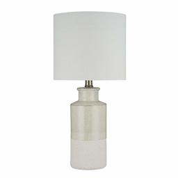 Amazon Brand – Stone & Beam Two-Toned Ceramic Base Table Lamp, Bulb Included, 19.75