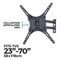 AmazonBasics Essentials Range Triple Arm Full Motion TV Wall Mount