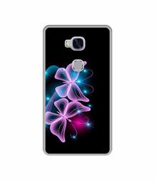 Amazon Brand - Solimo Designer Butterflies Neon Light UV Printed Soft Back Case Mobile Cover for Huawei Honor 5X