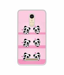 Amazon Brand - Solimo Designer Panda Pattern UV Printed Soft Back Case Mobile Cover for Mi Redmi Note 3