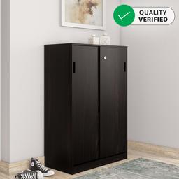 Amazon Brand - Solimo Aquilla Engineered Wood Storage Unit with Sliding Doors (Wenge Finish)