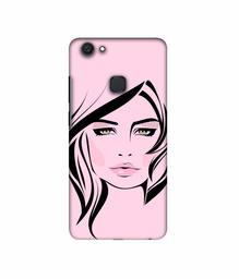 Amazon Brand - Solimo Designer Pink Lady Pattern 3D Printed Hard Back Case Mobile Cover for Vivo V7 Plus