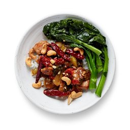 Amazon Meal Kits, Kung Pao Chicken with Cashews & Gai Lan, Serves 2