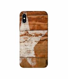 Amazon Brand - Solimo Designer Star Impression On Wood 3D Printed Hard Back Case Mobile Cover for Apple iPhone Xs Max