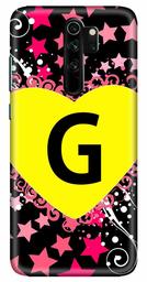 Amazon Brand - Solimo Designer Heart Pattern Alphabet-G 3D Printed Hard Back Case Mobile Cover for Xiaomi Redmi Note 8 Pro