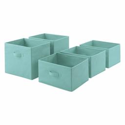 AmazonBasics Fabric 5-Drawer Storage Organizer - Replacement Drawers, Mint Green