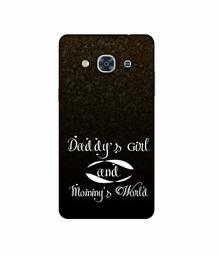 Amazon Brand - Solimo Designer Daddy's Girl and Mummy World 3D Printed Hard Back Case Mobile Cover for Samsung Galaxy J3 Pro