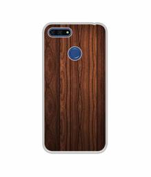 Amazon Brand - Solimo Designer Wooden Texture UV Printed Soft Back Case Mobile Cover for Huawei Honor 7A