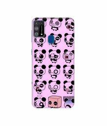 Amazon Brand - Solimo Designer Panda Experation 3D Printed Hard Back Case Mobile Cover for Samsung Galaxy M31