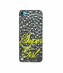 Amazon Brand - Solimo Designer Super Girl On Foil 3D Printed Hard Back Case Mobile Cover for Apple iPod Touch 5th Generation