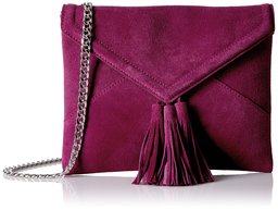 Amazon Brand - The Fix Izzi Envelope Clutch with Chain Crossbody Strap, Fuchsia