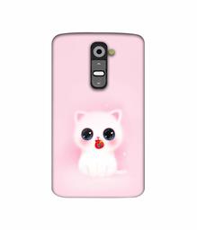 Amazon Brand - Solimo Designer Kitty 3D Printed Hard Back Case Mobile Cover for LG G2